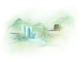 美丽的城市地标建筑