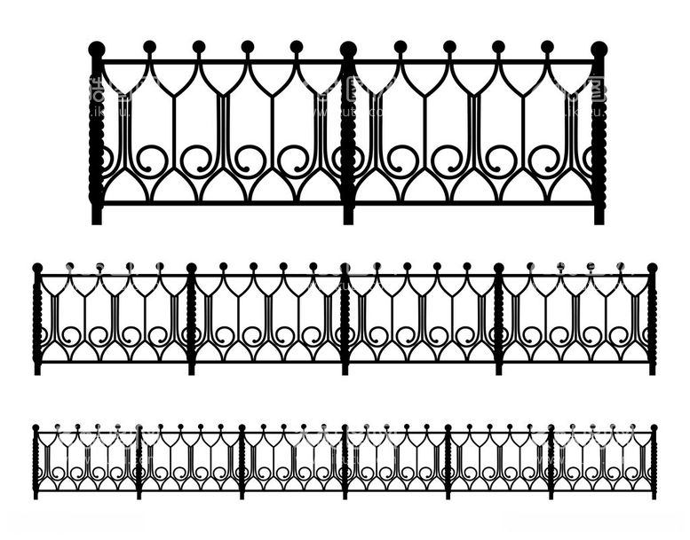 编号：36913412121701128860【酷图网】源文件下载-铁艺栅栏元素