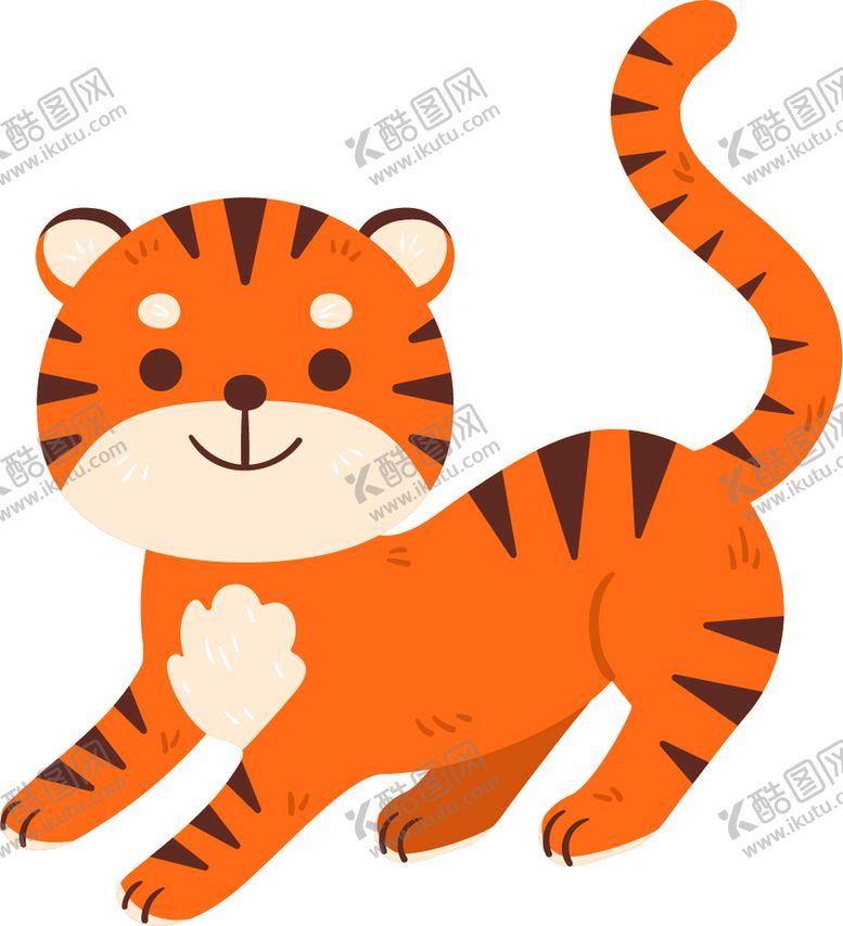 编号：17835409141743157156【酷图网】源文件下载-手绘老虎动物ai矢量图
