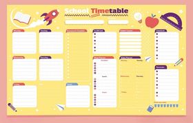 儿童时间规划表模板
