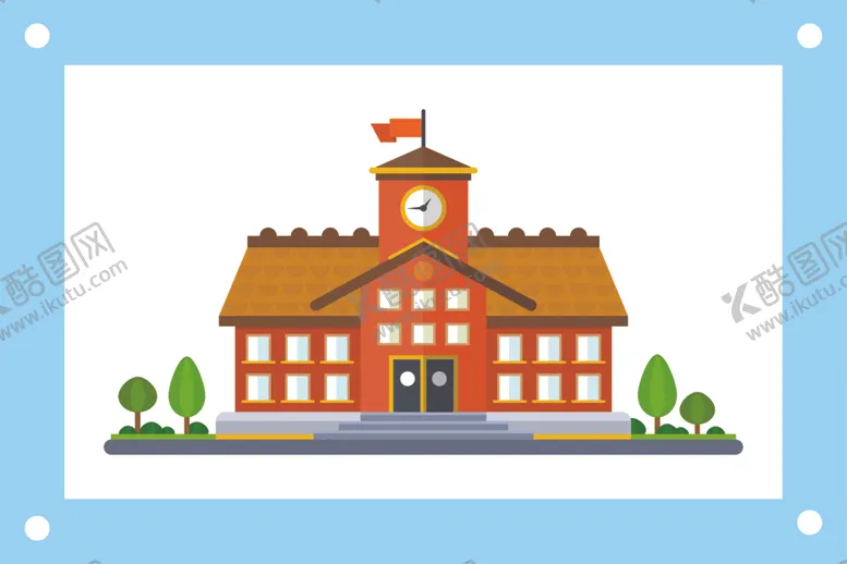 编号：11379212130953051583【酷图网】源文件下载-学校教学楼卡通矢量图