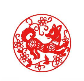 中国风节日剪纸画