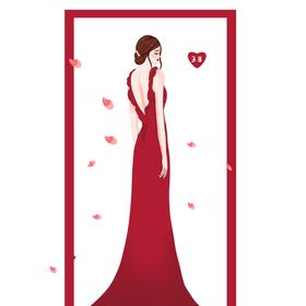 妇女节专题贺卡易拉宝三八