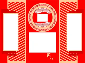 党建红色造型墙背景