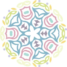 原创印花剪花古典图案图形元素规则规则几何窗