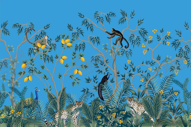 编号：64965210161945078549【酷图网】源文件下载-丛林间的动物与繁茂植物