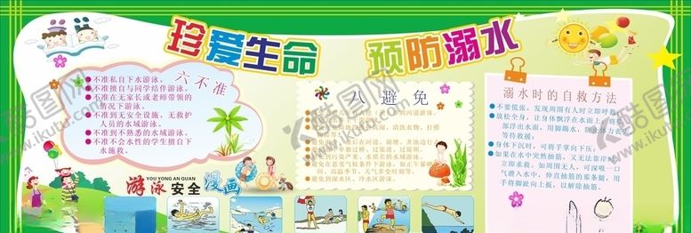 编号：74297809281614235405【酷图网】源文件下载-防溺水宣传栏