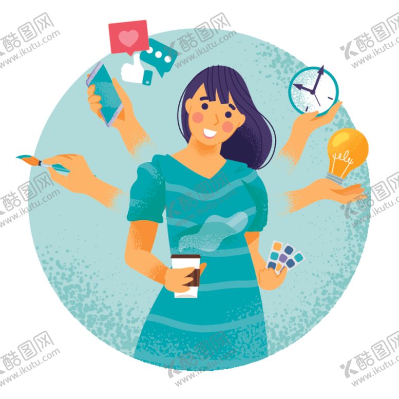 编号：85602007042311555180【酷图网】源文件下载-扁平化风格青春年轻人