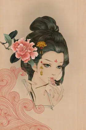 中国风山水背景墨现代装饰画