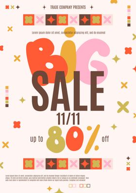 卡通创意大促销海报