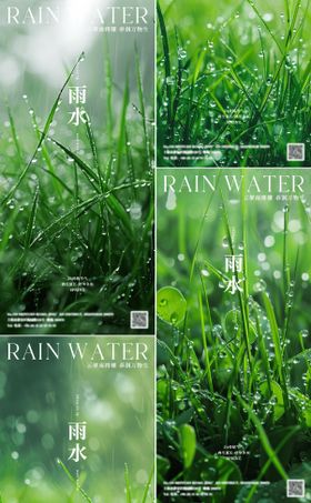 二十四节气雨水海报