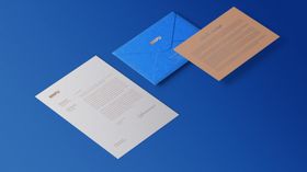 高端信封邀请函品牌样机l