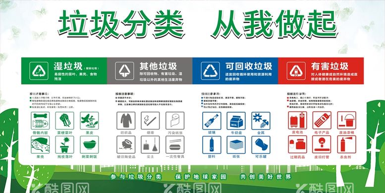 编号：38925009151315141329【酷图网】源文件下载-垃圾分类 从我做起