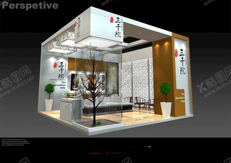 编号：35342212072350032436【酷图网】源文件下载-展览3D模型二面开口