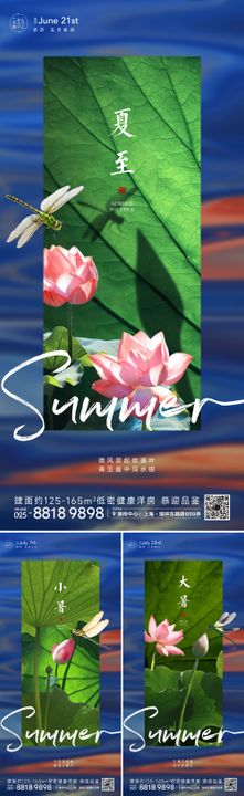 夏至大小暑节气海报