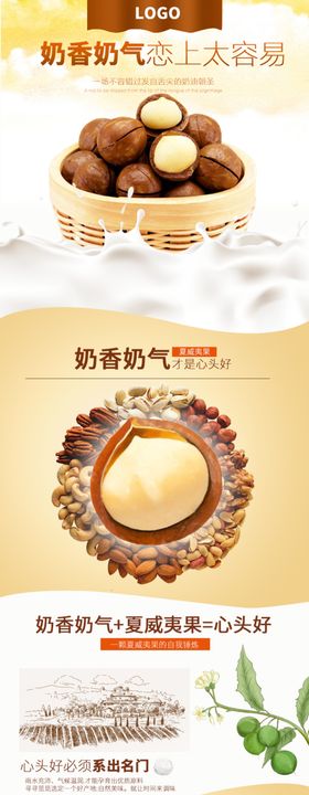 唯美梦幻时尚大气食品坚果核桃详