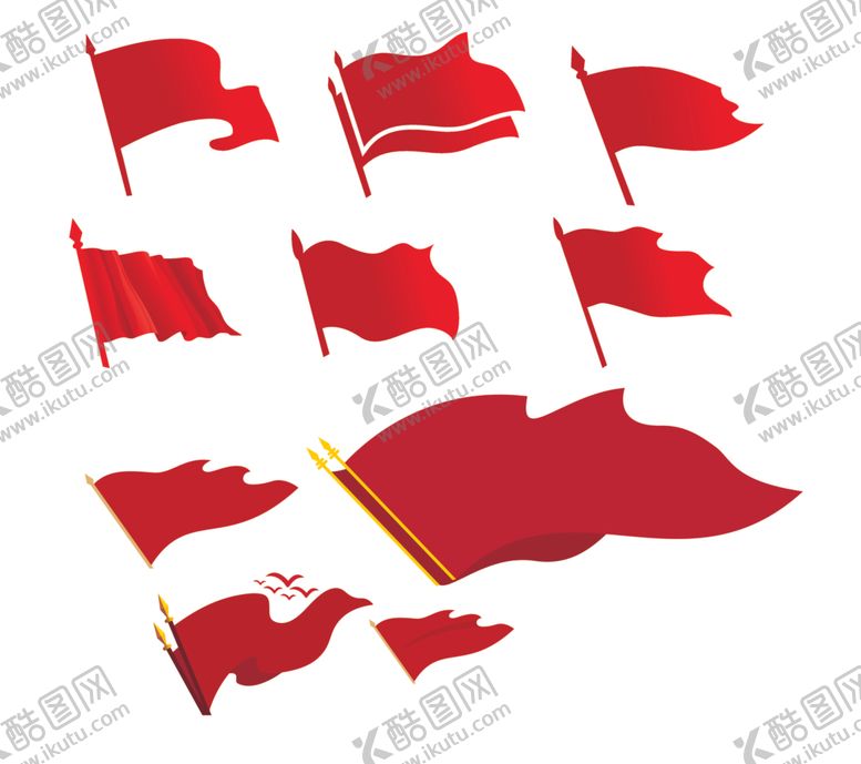 编号：66113301141218118159【酷图网】源文件下载-红旗矢量
