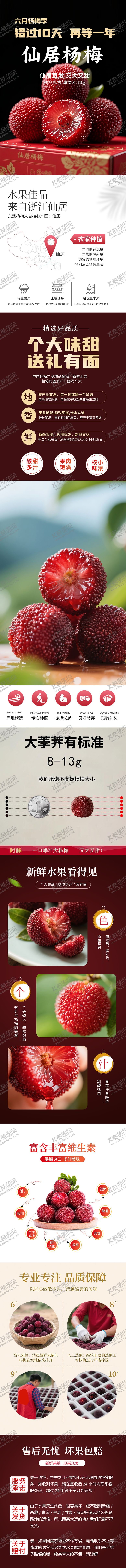 编号：40528605230012124426【酷图网】源文件下载-杨梅电商详情页