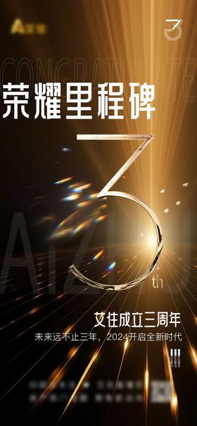 3周年庆祝海报