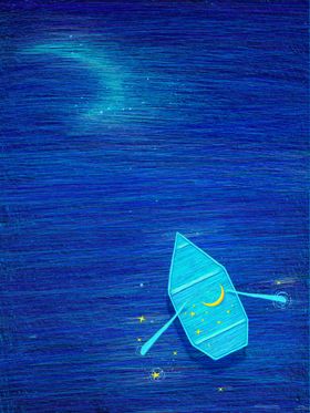 梦幻风景插画手绘图片现代简约手绘