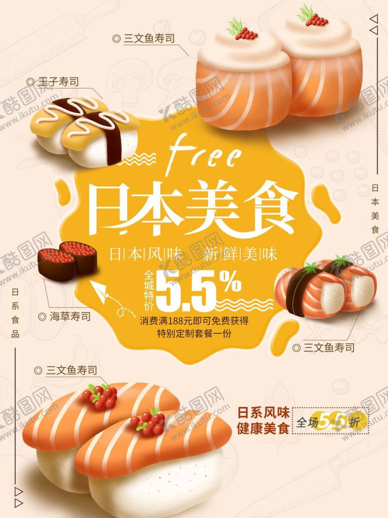 编号：54323201302030316538【酷图网】源文件下载-日本美食