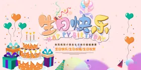 生日海报海报背景生日贺卡