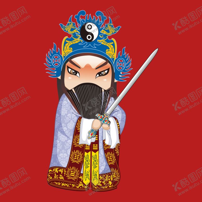 编号：25694201150101372452【酷图网】源文件下载-手绘京剧人物
