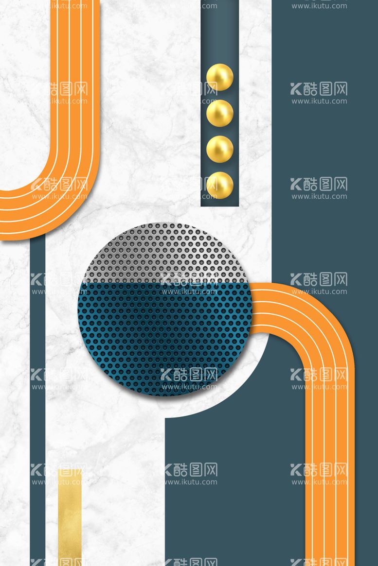 编号：38427009261930368792【酷图网】源文件下载-抽象艺术几何色块图形组合装饰画