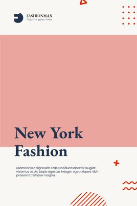 简约粉色拼接海报