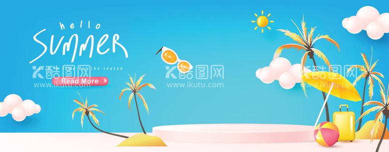 编号：80949011160815175422【酷图网】源文件下载-夏天促销展台背景