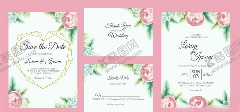 编号：52443409190023457138【酷图网】源文件下载-婚礼卡片