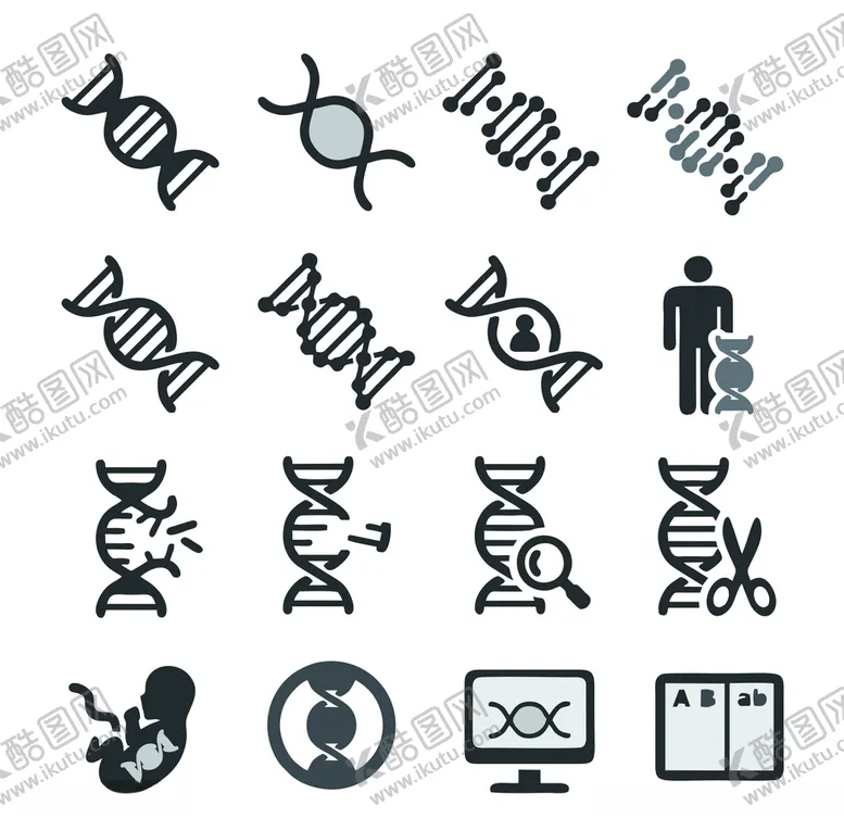 编号：90727606251653328414【酷图网】源文件下载-基因图标LOGO设计生物科