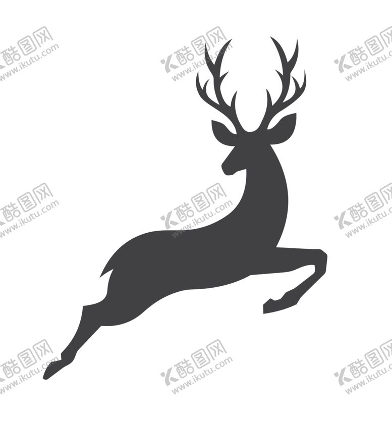 编号：89502406281930595430【酷图网】源文件下载-麋鹿剪影