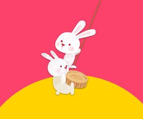 手绘兔子素材