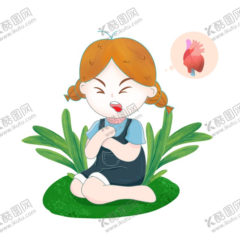 编号：95742009210156271074【酷图网】源文件下载-胸闷心脏不舒服的女人插图