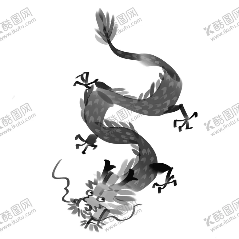 编号：73333104302139584793【酷图网】源文件下载-水墨龙