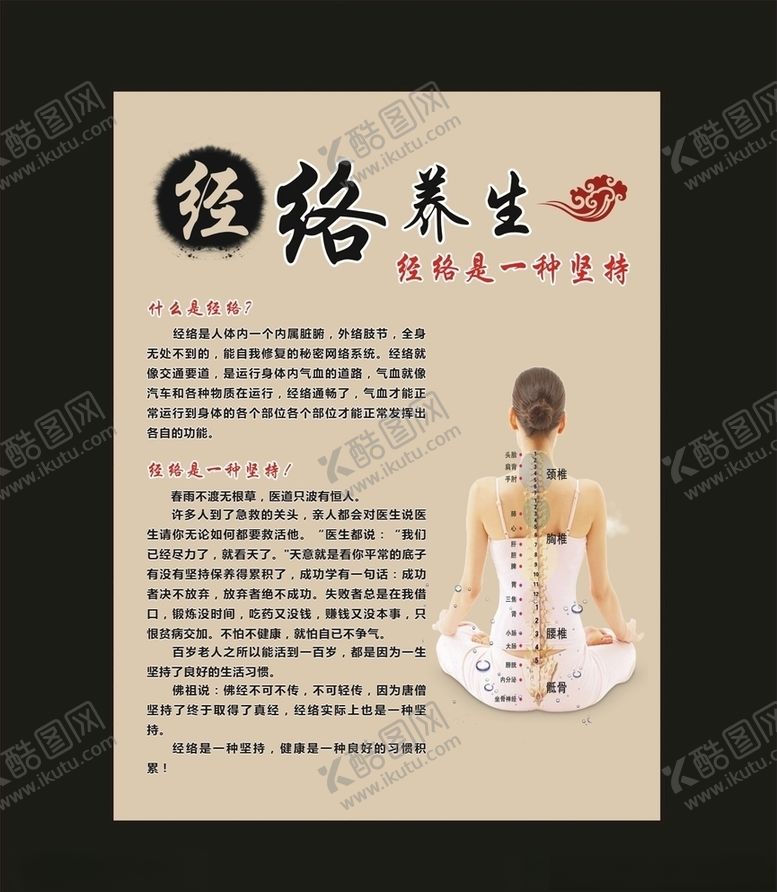 编号：92577810302330597862【酷图网】源文件下载-经络养生海报背部穴位图