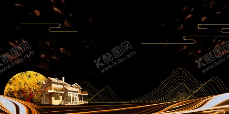 编号：15479306260953174827【酷图网】源文件下载-地产复古活动宣传背景海报素材