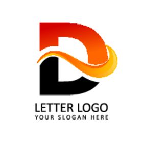 D字母造型logo互联网科技