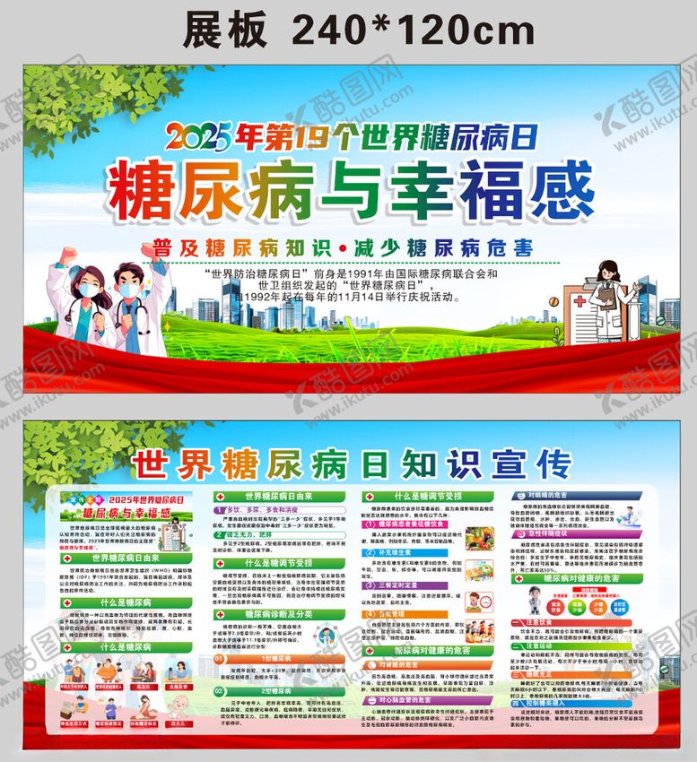 编号：35027911251524514285【酷图网】源文件下载-糖尿病宣传展板