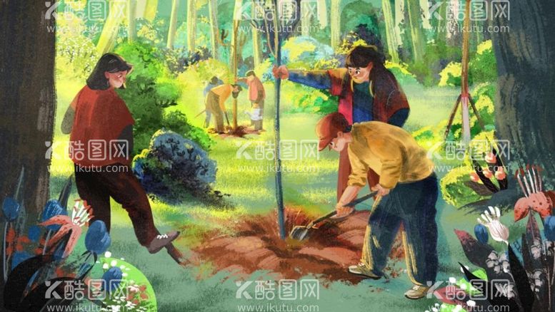 编号：93624109271931411592【酷图网】源文件下载-植树节3.12海报