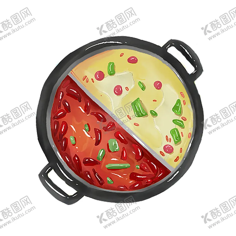 编号：41295003192124506177【酷图网】源文件下载-鸳鸯锅底