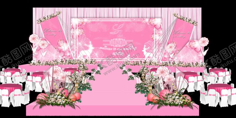 编号：56044309191605381240【酷图网】源文件下载-粉色婚礼