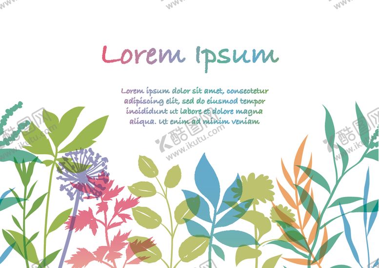 编号：57752509181217215977【酷图网】源文件下载-淡彩植物背景