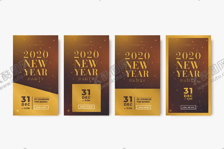 编号：37326306300621252450【酷图网】源文件下载-金棕色高端配色新年页面