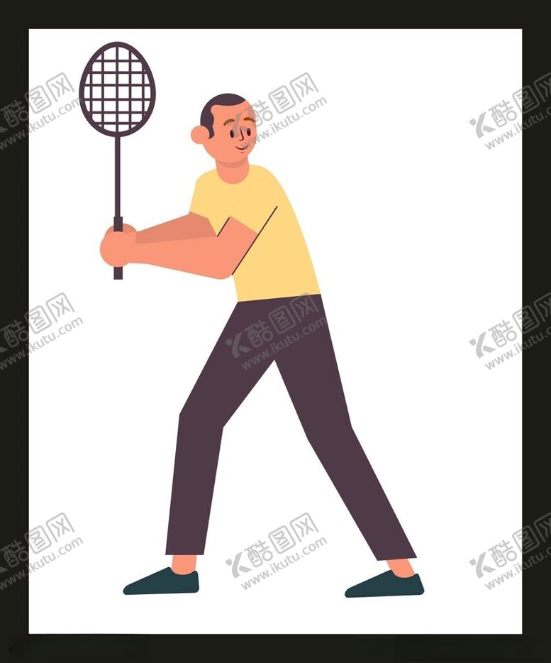 编号：58168402061043397701【酷图网】源文件下载-羽毛球人物