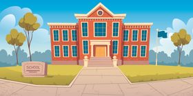手绘学校