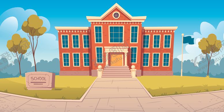 编号：96772509140113424152【酷图网】源文件下载-手绘学校