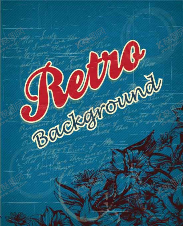 编号：93348909300940343276【酷图网】源文件下载-蓝色做旧欧式风格背景花纹底纹