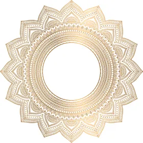 金色复古花纹透明底免抠图